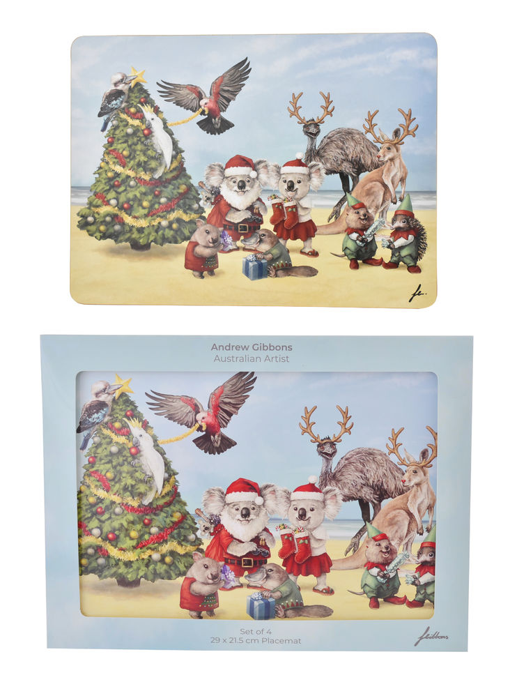 Andrew Gibbons Xmas Placemats Set of 4