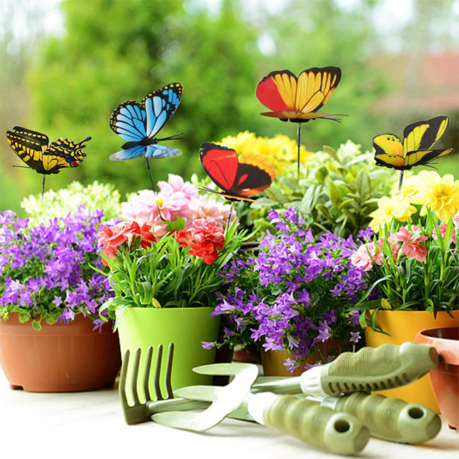 Artificial Butterfly Garden Decorations Butterfly Stakes