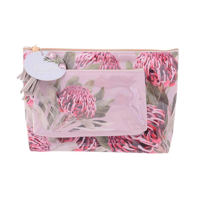 Australian Flora Cosmetic Bags Set of 2