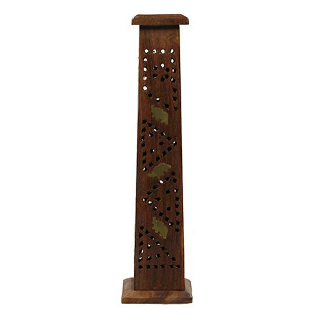 Elephant Sheesham Incense Tower 30cm