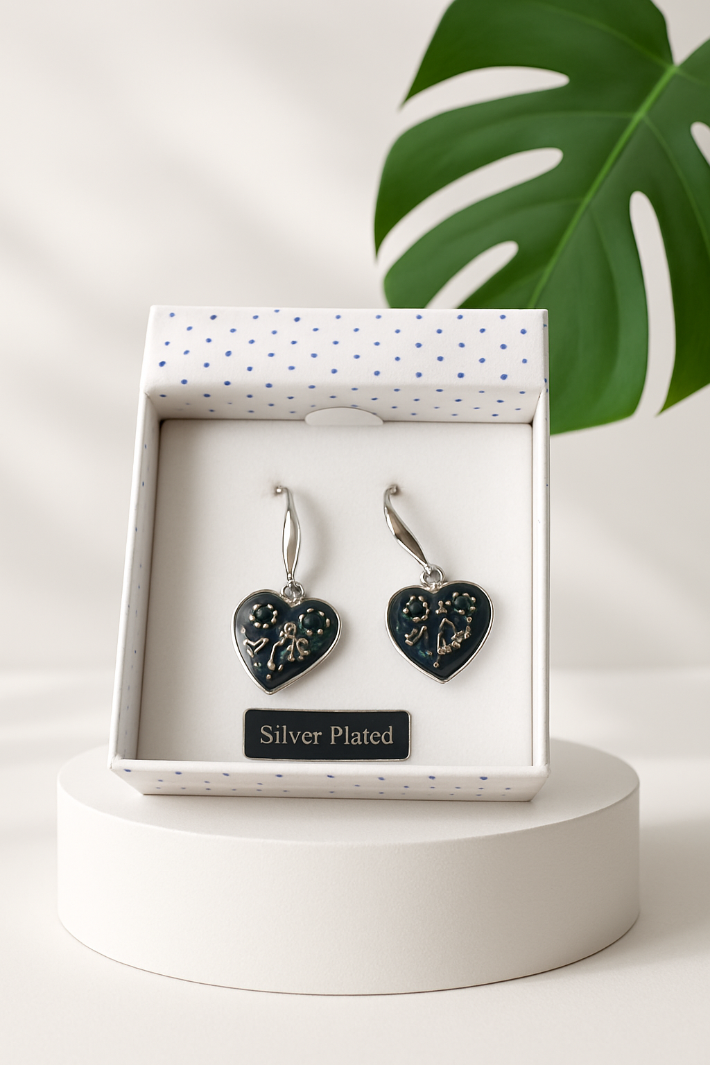 Equilibrium Midnight Sparkle Earrings Heart