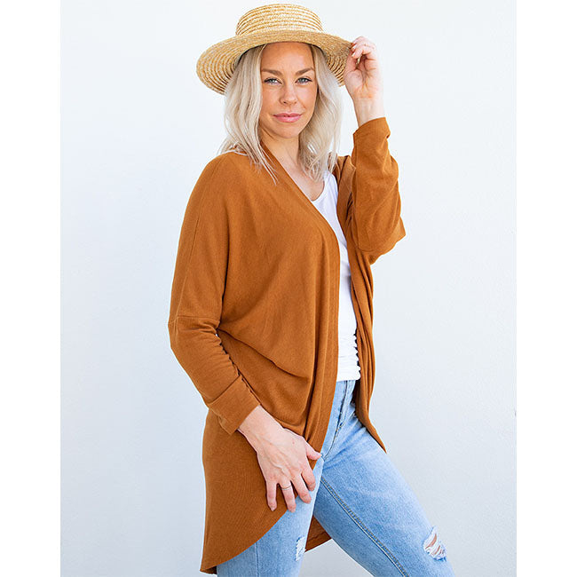 Freez Circle Cardi - Brown
