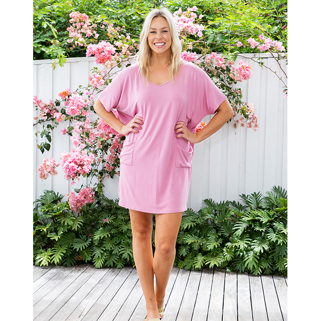 Jersey Shift Dress - Blush