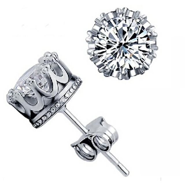 Zircona Crystal Inlaid Stud Earrings