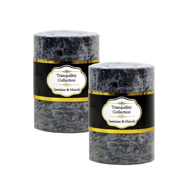 Tranquillity Collection Pillar Candles - Jasmine & Neroli