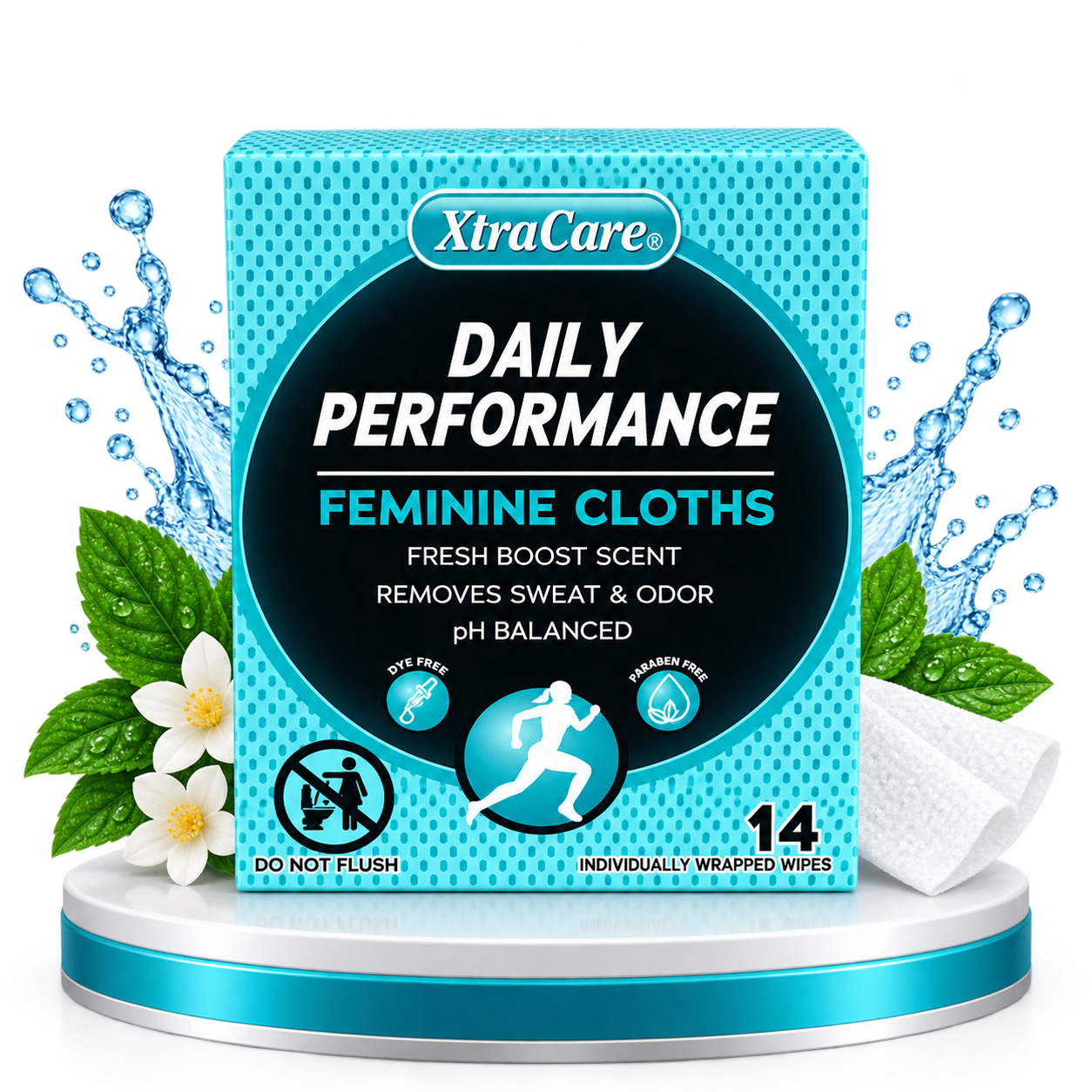 Xtracare Daily Performance Feminine Cloths for everyday feminine personal care and freshness