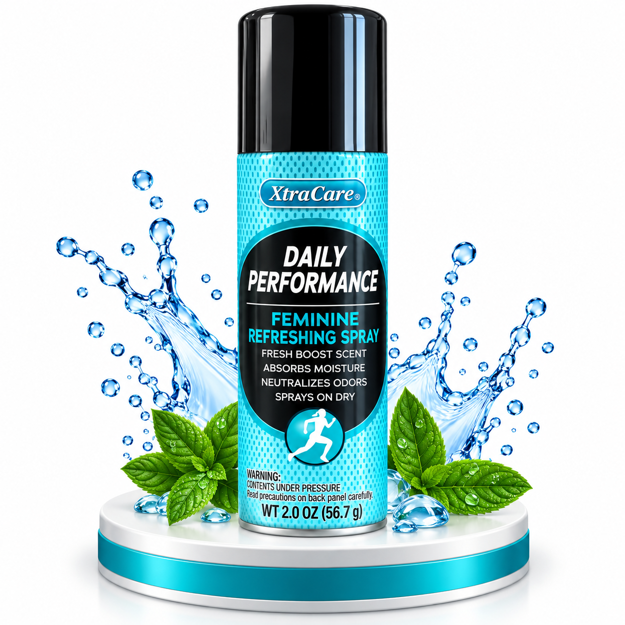Xtracare Daily Performance Feminine Spray for everyday women's personal care and freshness.
