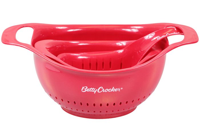 Betty Crocker 3pc Colander Strainer Set