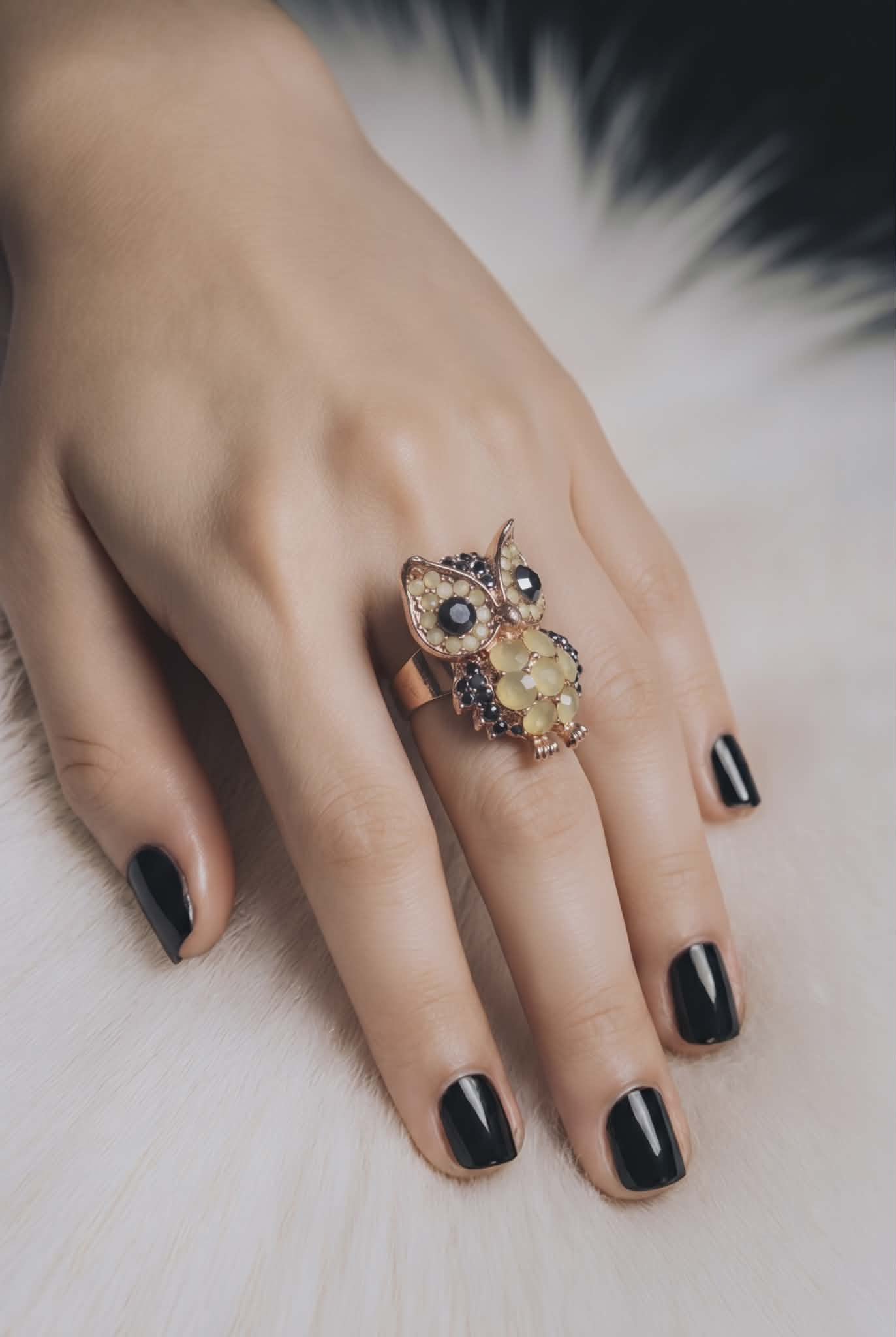 Avon Embellished Owl Ring