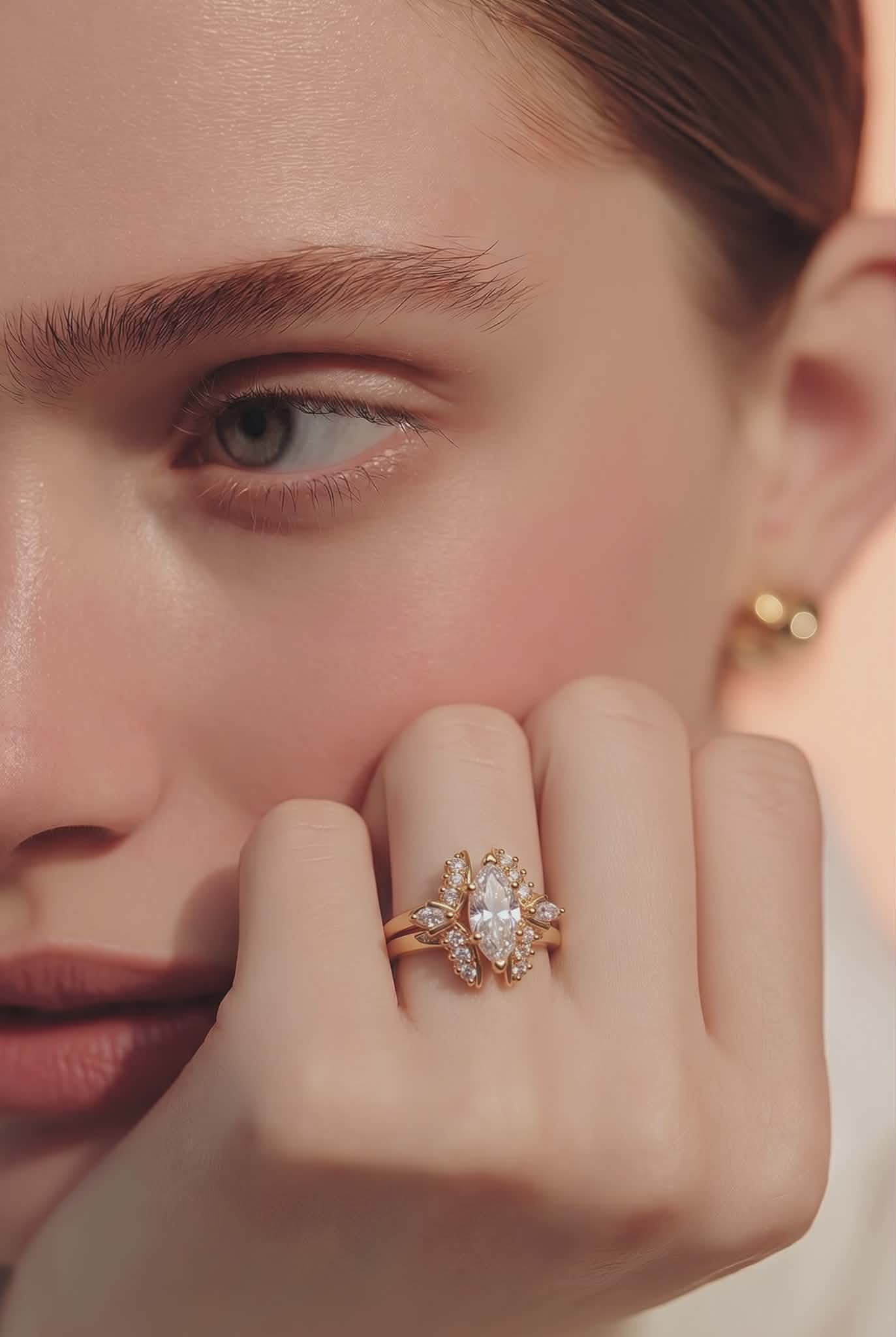 Avon Goldtone Marquise Ring