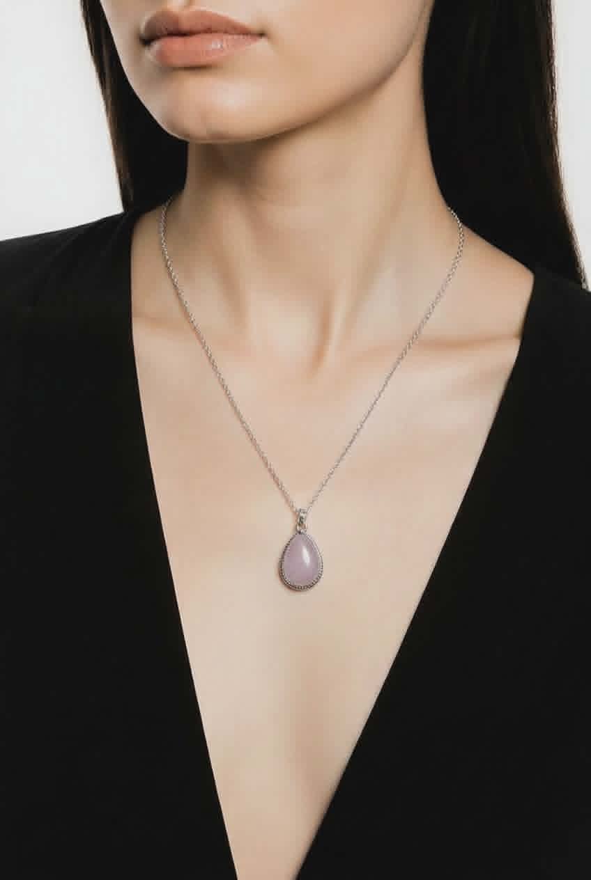 Avon Mystic Rose Pendant Necklace