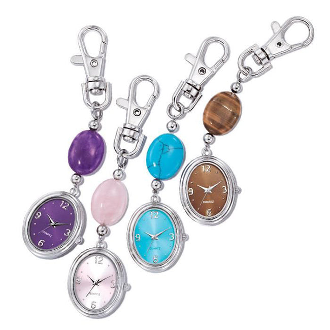 Avon Simulated Semiprecious Stone Clip Watch Turquoise