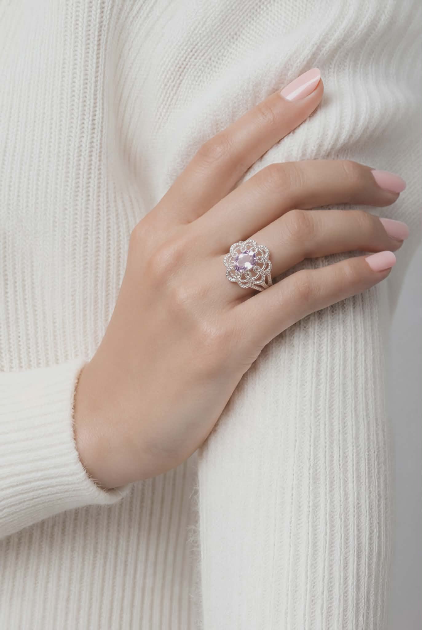 Avon Sterling Silver Amethyst Ring