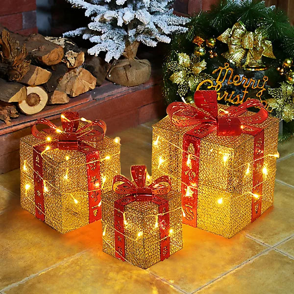 Avon Set of 3 Light-up Golden Gifts