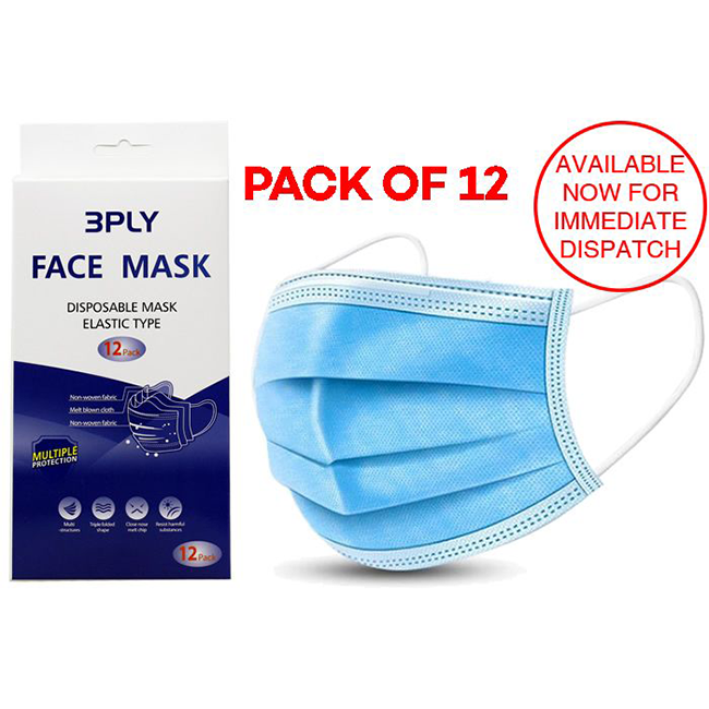 Z3 PLY Disposable Mask – Elastic Type (12 Pack)