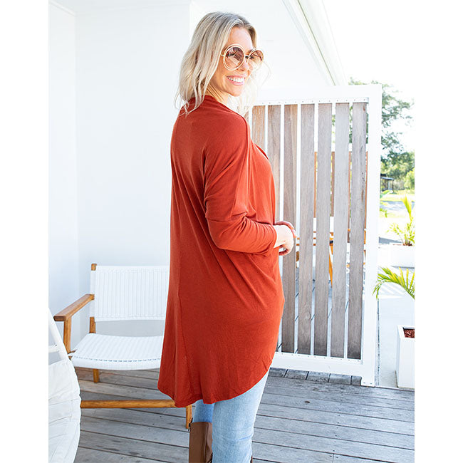 Freez Circle Cardi - Rustic