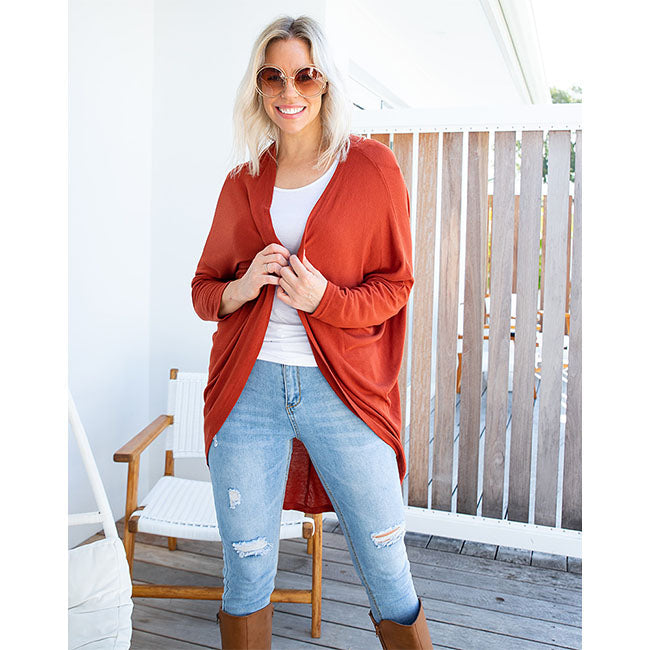 Freez Circle Cardi - Rustic