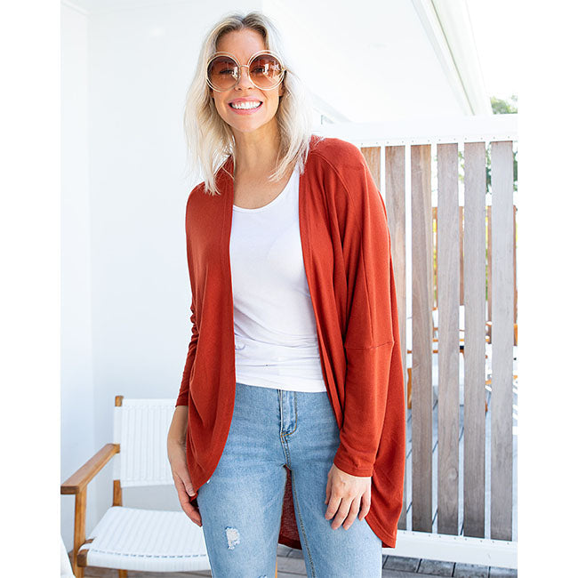 Freez Circle Cardi - Rustic