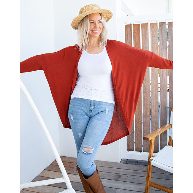 Freez Circle Cardi - Rustic