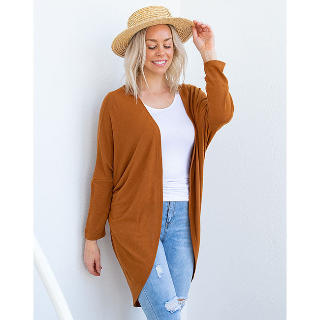 Freez Circle Cardi - Brown