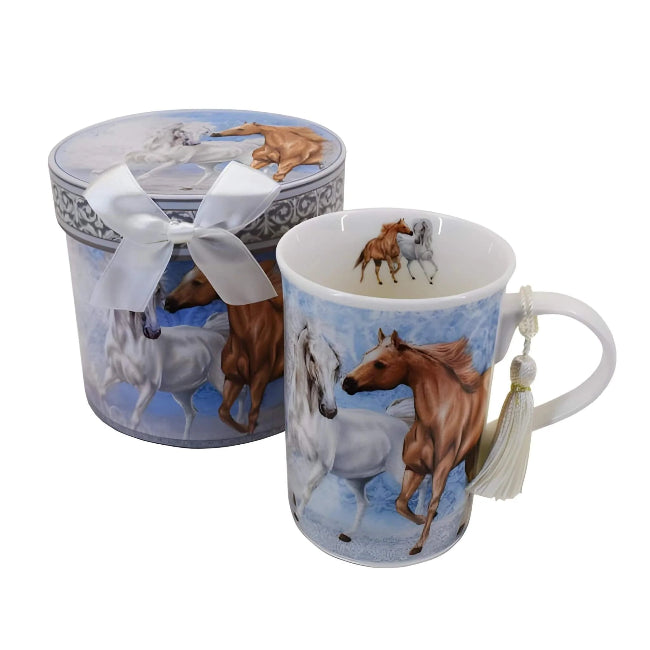 Horse Mug in Round Gift Box