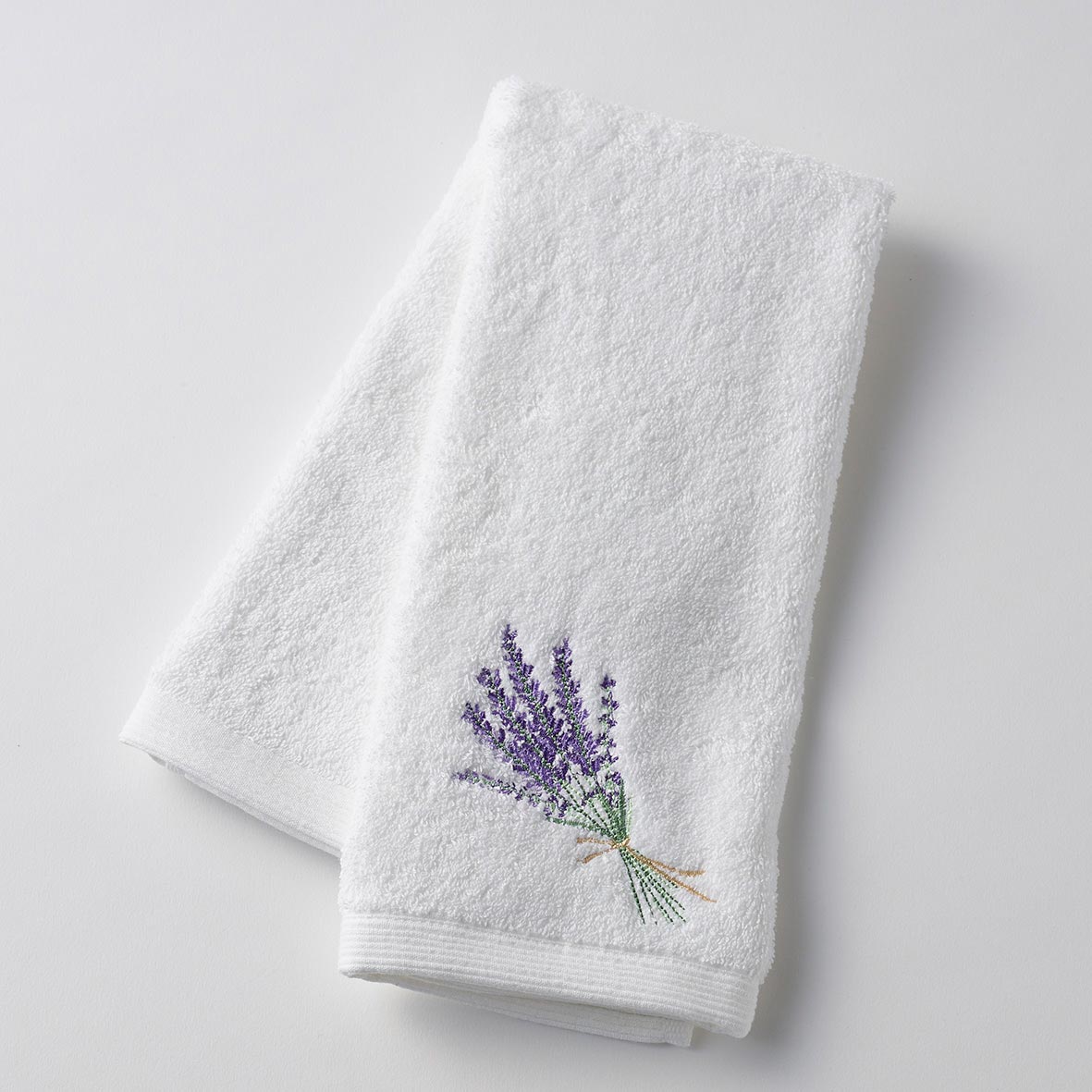 Lavender Bouquet Hand Towel In Organza Bag