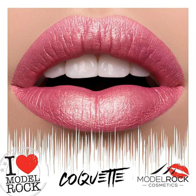 Modelrock Coquette metallic nude lipstick for bold high-shine lips