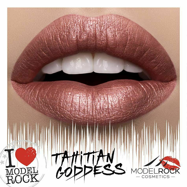 Modelrock Mega Modern Metals Liquid Lipstick shade Tahitian Goddess warm bronze metallic