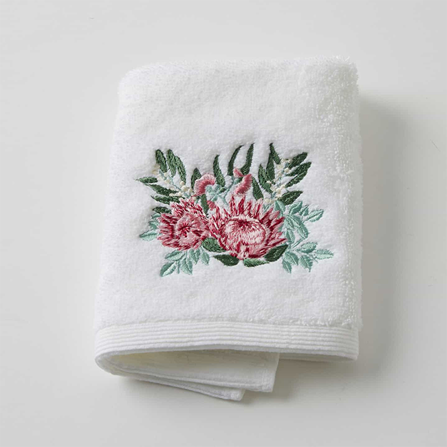 Pilbeam Protea Face and Hand Towels