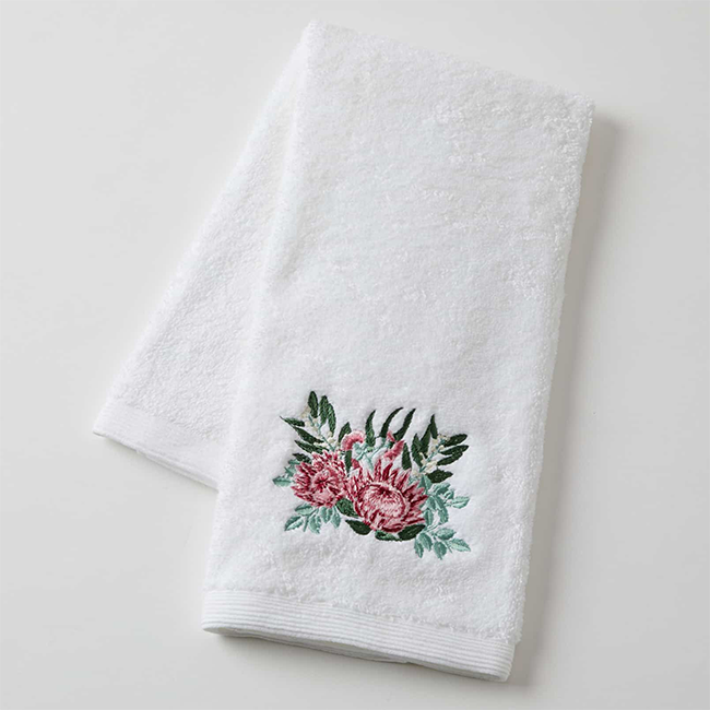 Pilbeam Protea Face and Hand Towels