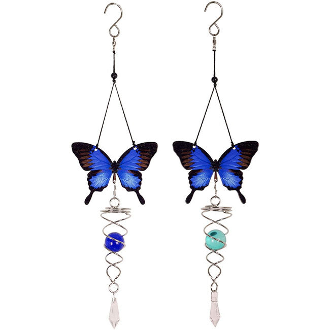 Sassy Butterfly Vortex Spinner with Glass Ball