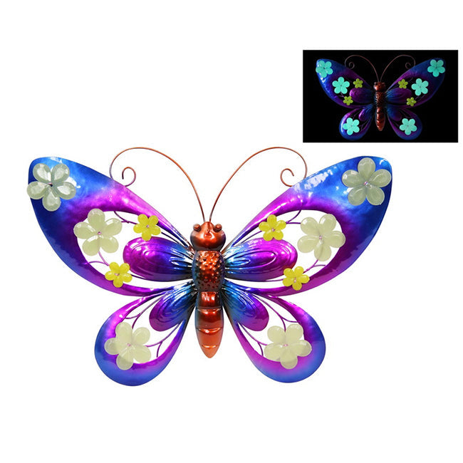 Sassy Metal Glow in the Dark Butterfly Wall Art