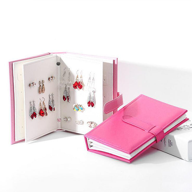Sassy PU Leather Book Style Jewellery Organiser