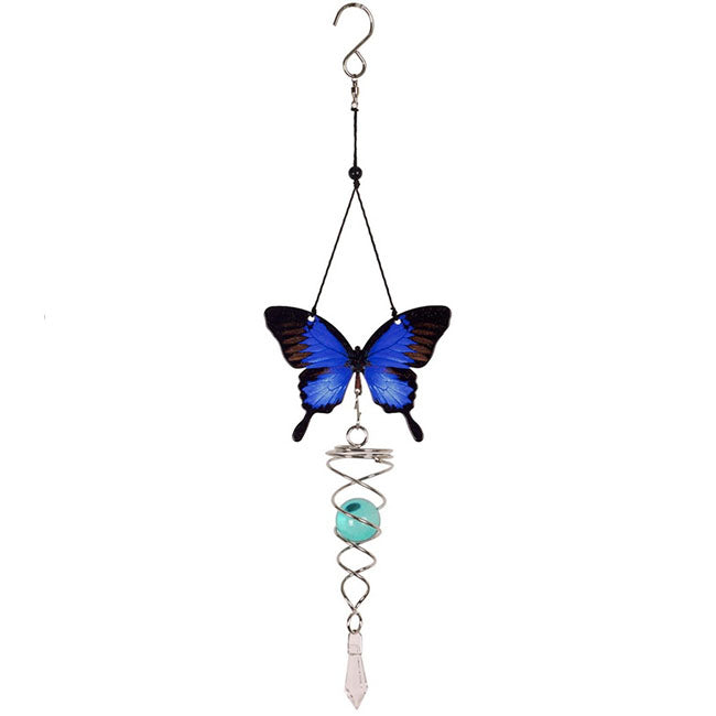 Sassy Butterfly Vortex Spinner with Glass Ball