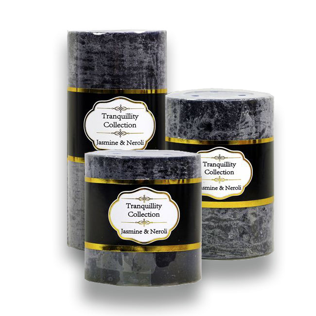Tranquillity Collection Pillar Candles - Jasmine & Neroli