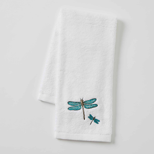 Pilbeam Vintage Dragonfly Face and Hand Towels