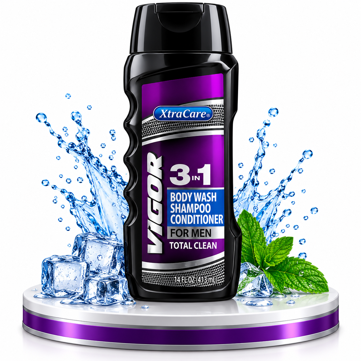 Xtracare Vigor 3 in 1 Body Wash Shampoo Conditioner